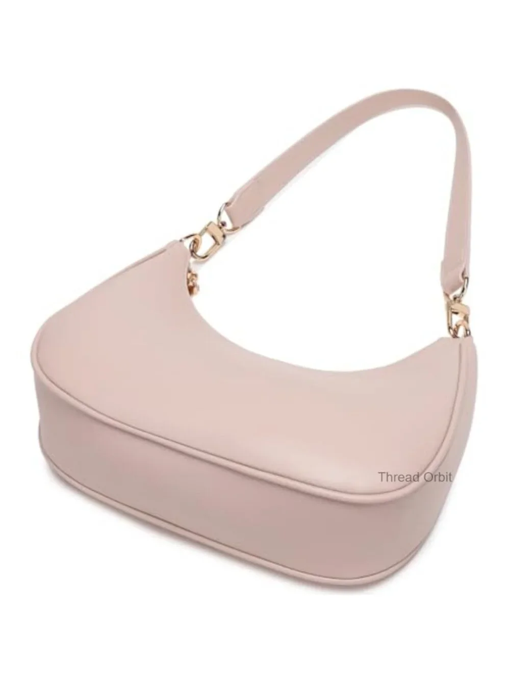 Vintage Hobo Shoulder Bag Lightweight PU Leather with Zipper Multi-Functional